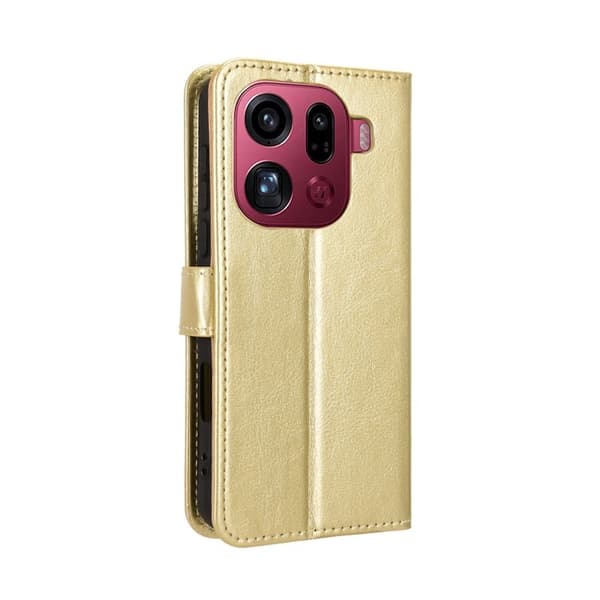 Oppo Find X9 Pro 5G Plånboksfodral Konstläder - Guld