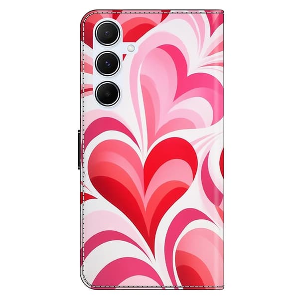 Galaxy A17 5G Konstläder Plånboksfodral Pattern Printing - Love Rosa
