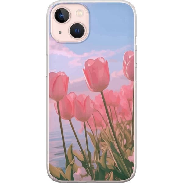 Mobilskal till Apple iPhone 13 mini med Rosa Tulpaner