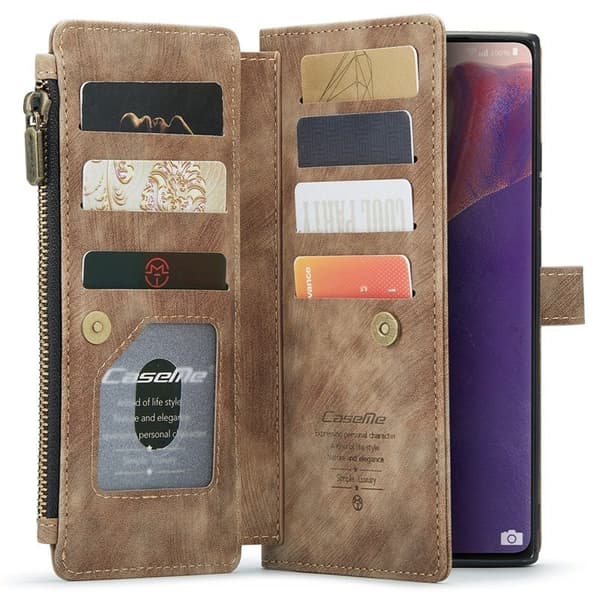 CASEME C30 Mobilskal för Samsung Galaxy Note20 5G/4G - Brun