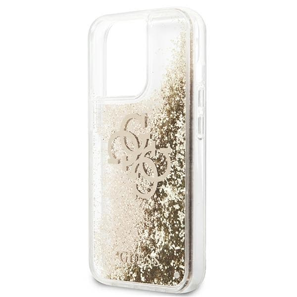 Guess Mobilskal till iPhone 13 Pro Max MagSafe 4G Glitter - Guld