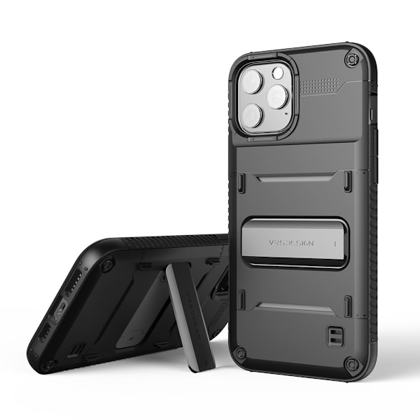 VRS DESIGN Damda QuickStand iPhone 12 Pro Max -kotelo - musta Black