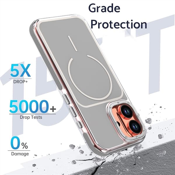 Mobilskal till iPhone 17 MagSafe Dual Färg Shockproof - Grå Grå