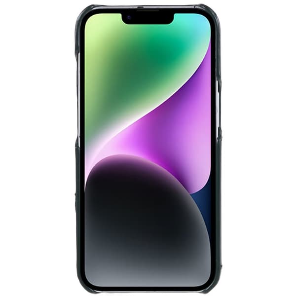 FIERRE SHANN Mobilskal till iPhone 14 Äkta läder - Grön