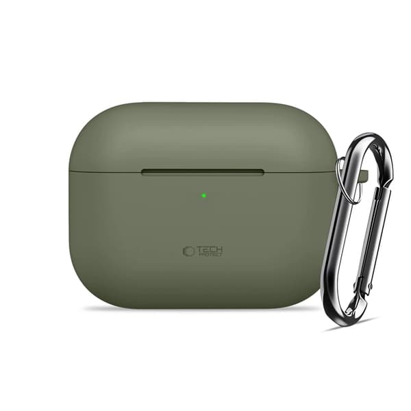 Tech-Protect Apple Airpods Pro 3 Etui Silikone Krog - Olivengrøn Grön
