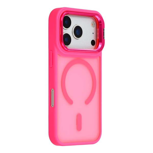 Mobilskal till iPhone 17 Pro MagSafe Lins Kickstandé - Rosa Rosa