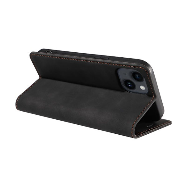 BETOPNICE 003 iPhone 15 Plånboksfodral RFID Blocking Konstläder - Svart