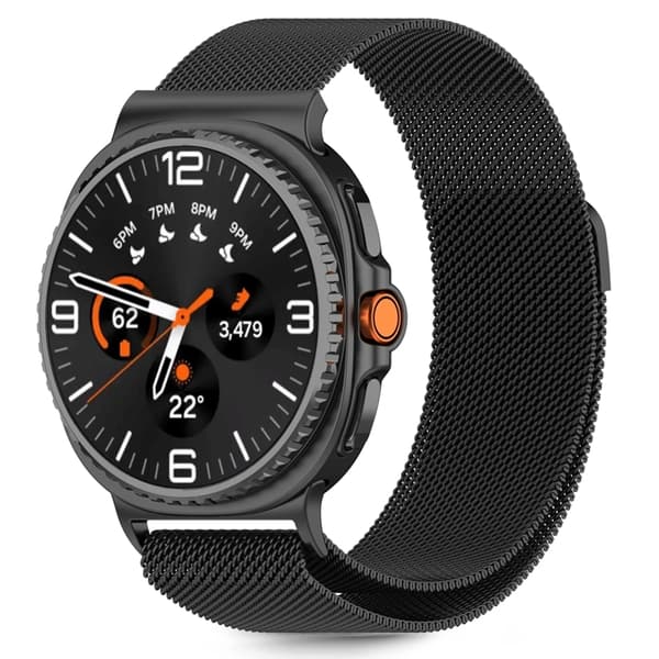 Tech-Protect Galaxy Watch 8/8 Classic (40/44/46mm) Armbånd Milanese - Sort Svart