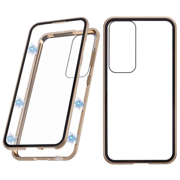 Mobilskal för Samsung Galaxy S26 Plus Dubbel-Sidigt Härdat Glas - Guld