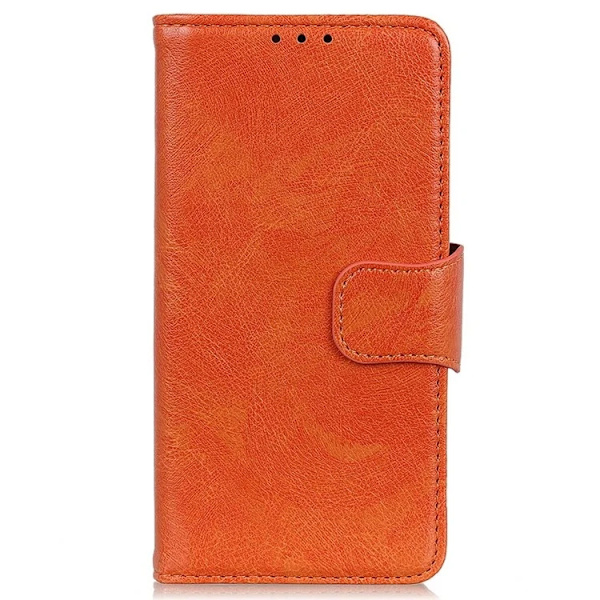 Sony Xperia 1 VII Plånboksfodral Äkta Läder - Orange