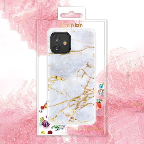 Kingxbar Agate Skal iPhone 12 mini - Grön Röd