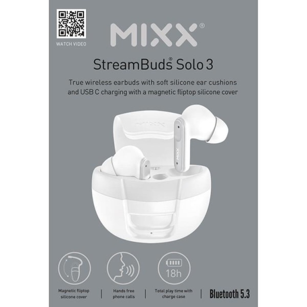 MIXX In-Ear Høretelefoner Solo 3 TWS - Hvid