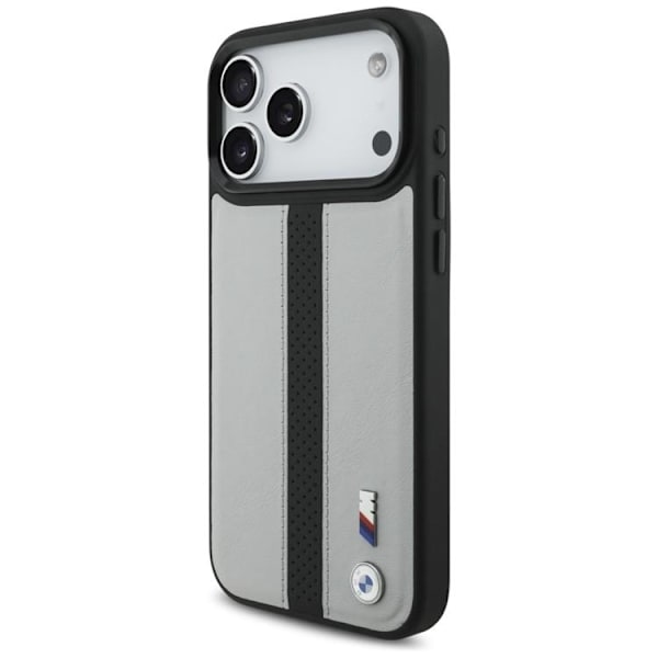 BMW Mobilskal till iPhone 17 Pro Max MagSafe M Perforated Stripe Logo - Grå Grå