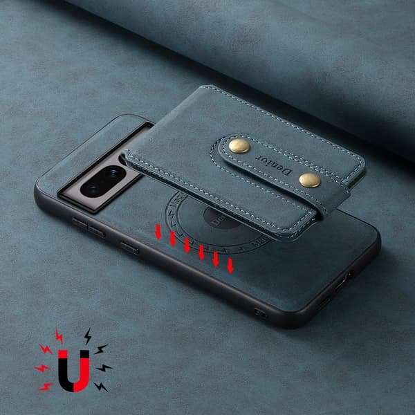 DENIOR D14 Google Pixel 7 Pro 5G Fodral PU+PC+TPU Blå