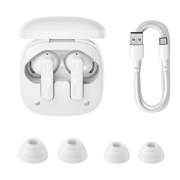 Baseus TWS In-Ear Hörlurar Bowie E19 - Vit Vit