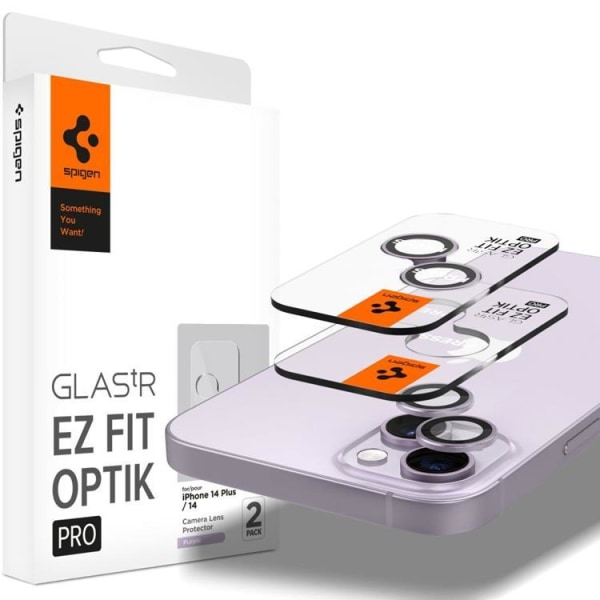 [2-Pack] Spigen iPhone 14/14 Plus kameralinsecover i hærdet glas
