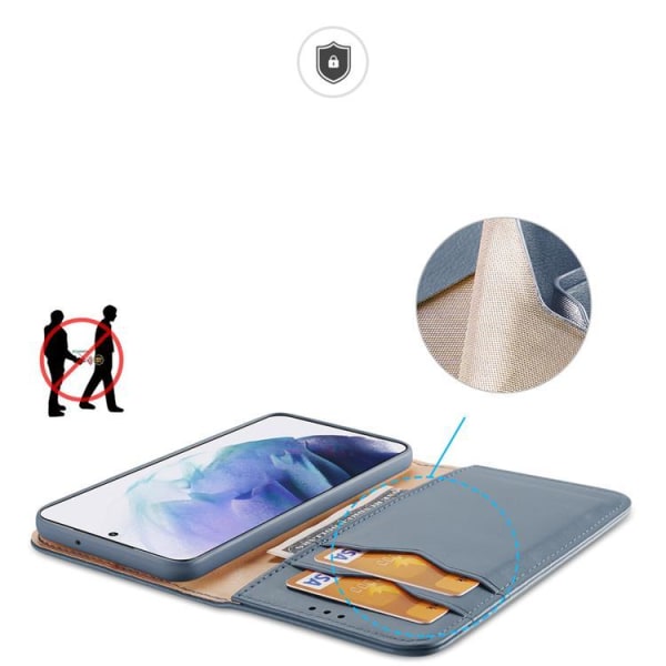 Dux Ducis Hivo Äkta Läder Fodral Galaxy S22 Plus - Blå