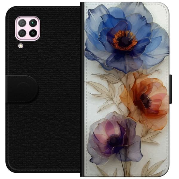 Plånboksfodral till Huawei P40 lite med Silkesblommor
