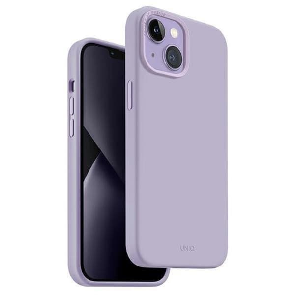 Uniq iPhone 14 Plus Mobiskal Lino - Lilac Svart