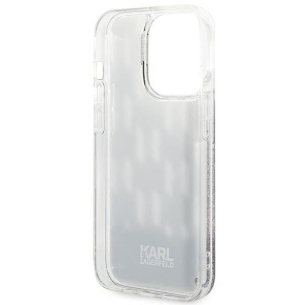 Karl Lagerfeld iPhone 14 Pro Skal Liquid Glitter Monogram - Svart Svart
