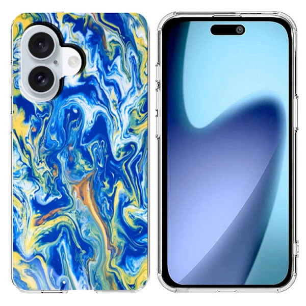 Mobilskal till iPhone 17 Marble Pattern Printing Soft - Himmelsblå