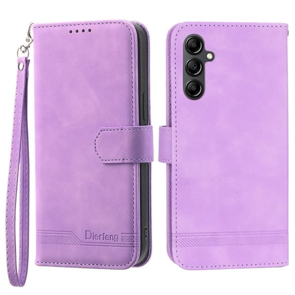 DIERFENG DF-03 Plånboksfodral i Konstläder för Samsung Galaxy A34 5G - Lila
