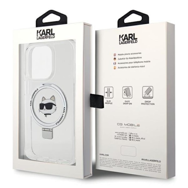 KARL LAGERFELD iPhone 15 Pro Max Mobilskal MagSafe Ringställ Choupette
