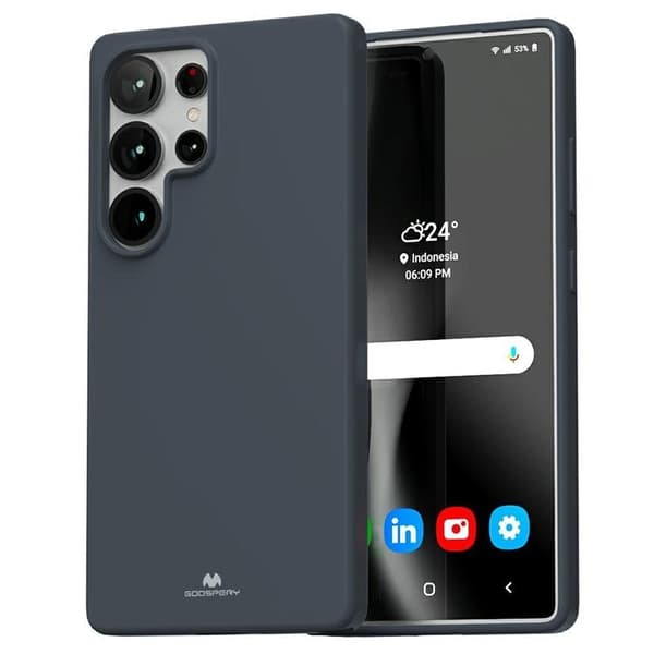 Mercury Telefontaske til Galaxy S25 Ultra Soft - Midnatsblå