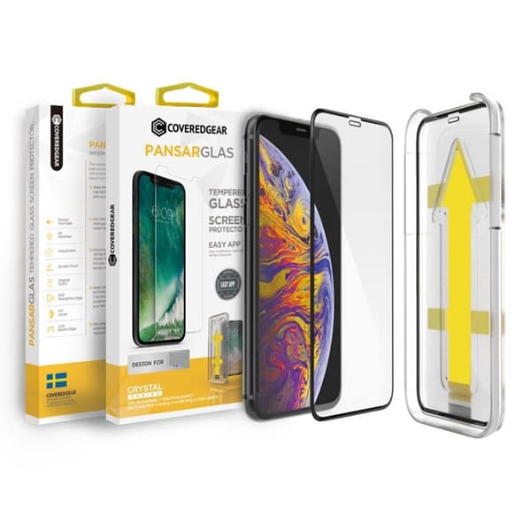 CoveredGear Easy App hærdet glas skærmbeskytter til iPhone 8 Plus/7 Plus - Sort Black