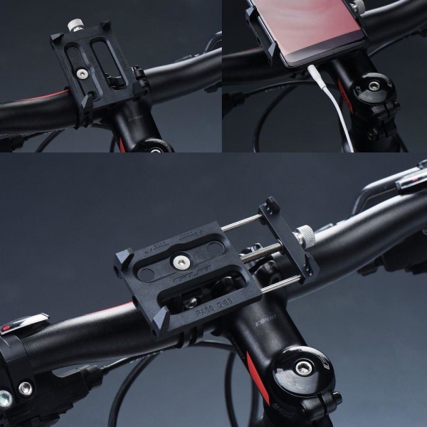 Kännykkäteline polkupyörälle GUB G83 Aluminum Black