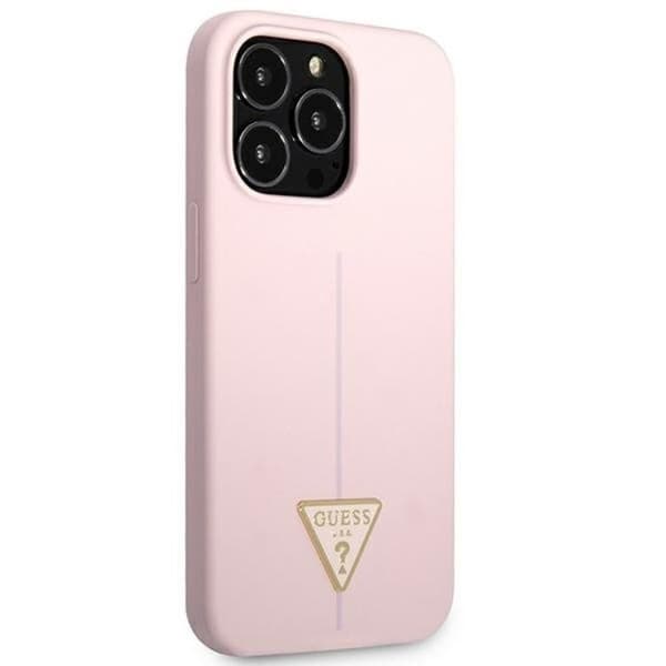 Guess iPhone 13 Pro Max Skal Silicone Triangle - Lila Lila