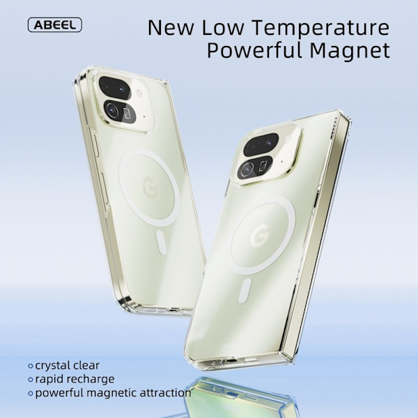 ABEEL Mobilskal till Google Pixel 10 Pro Fold Transparent PC Anti-Rip