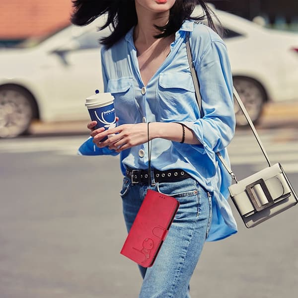 OnePlus 15 Konstläder Plånboksfodral Panda Imprint RFID-Skydd Rosa