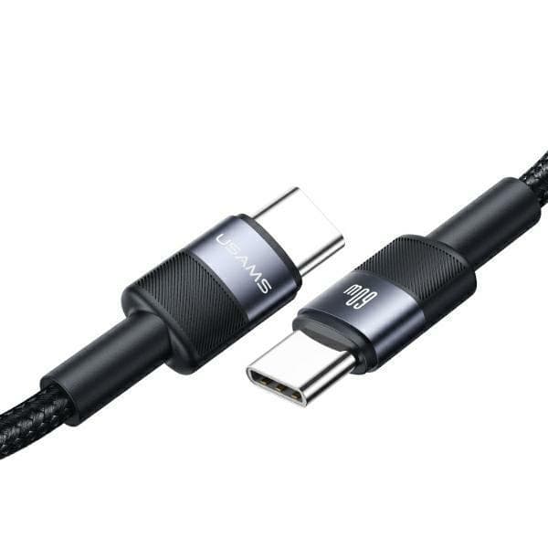 USAMS SJ724 USB-C/USB-C Kabel 60W 1,2 m (US-SJ724) – Stål