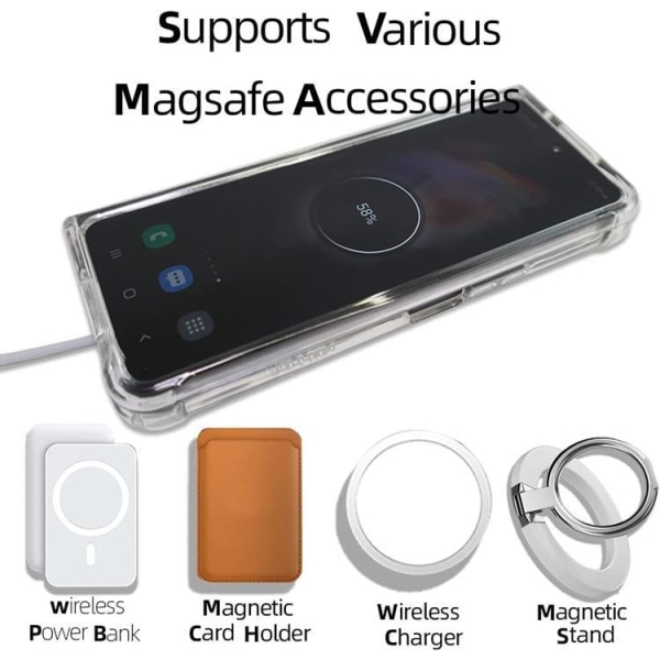 BOOM Galaxy Z Fold 4 Skal Magsafe Shockproof - Clear