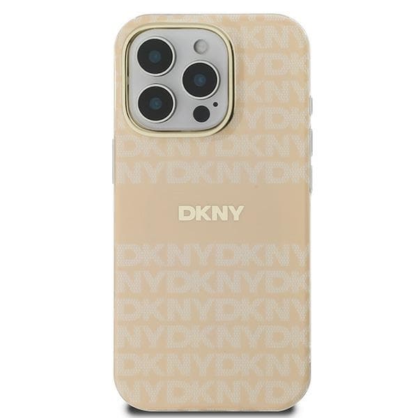 DKNY telefontaske til iPhone 16 Pro Max MagSafe Repeat Texture Stripe - Pink Rosa
