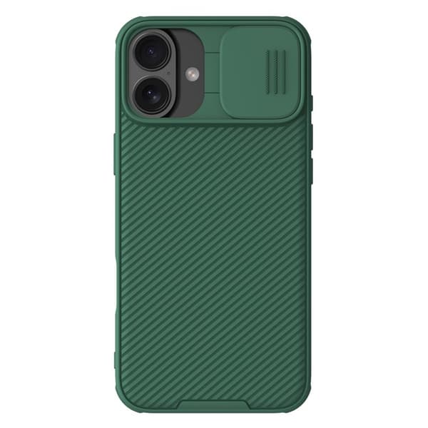 NILLKIN Camshield Pro Mobilskal till iPhone 16 Plus med Kameraskydd Grön