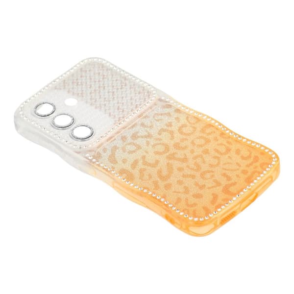 Mobilskal för Samsung Galaxy S26 Plus TPU med rhinestones - Gradient Orange