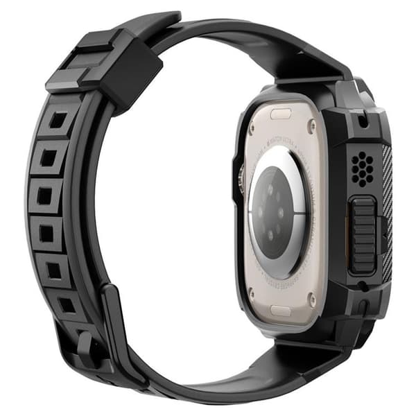 Spigen Apple Watch Ultra (49mm) Rem Rugged Armor Pro - Sort Svart