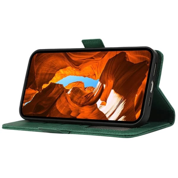 ABEEL Samsung Galaxy S26 Pro Plånboksfodral Konstläder Ställ Grön