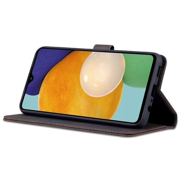 AZNS Samsung Galaxy A14 5G Plånboksfodral Konstläder - Brun