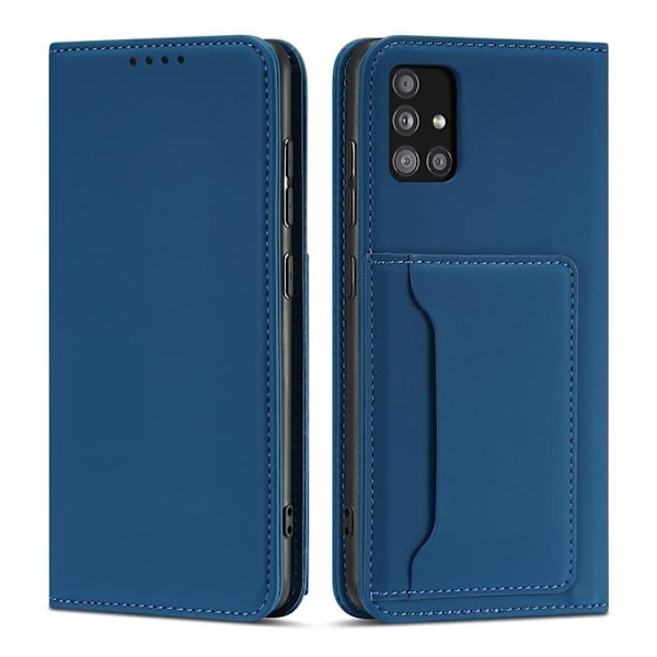 Galaxy A12 5G (2020/2021) Plånboksfodral Magnet Stand - Blå