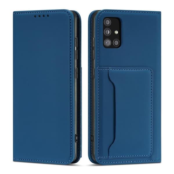 Galaxy A12 5G (2020/2021) Plånboksfodral Magnet Stand - Blå Blå