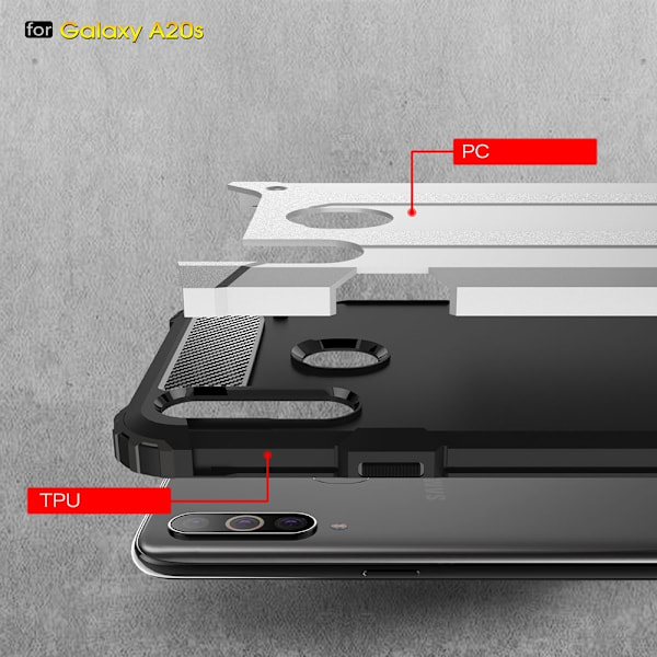 Armor Guard Mobilskal Samsung Galaxy A20s - Blå Blå