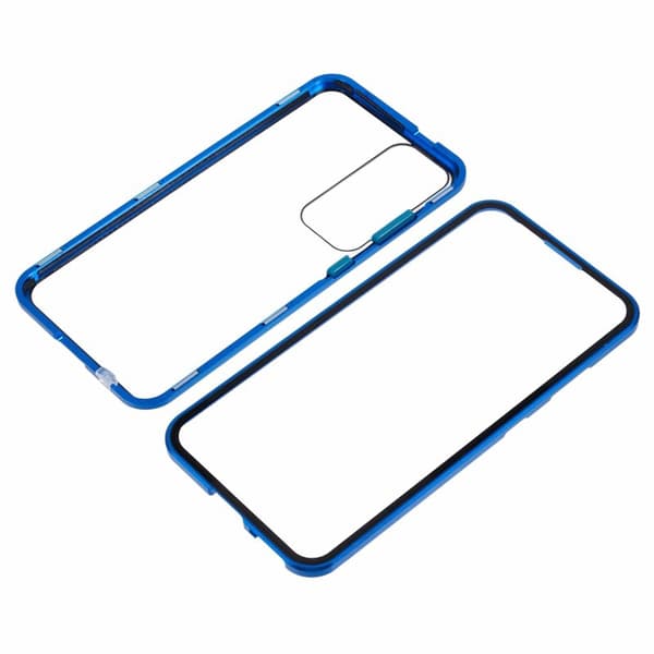 Mobilskal för Samsung Galaxy S26 Plus Dubbel-sidigt härdat glas - Blå