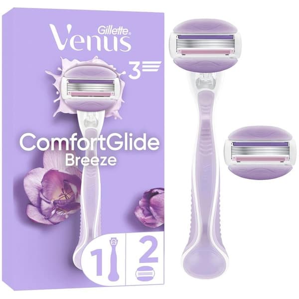 Gillette Rakhyvel Comfortglide Breeze + 2st rakblad Lila