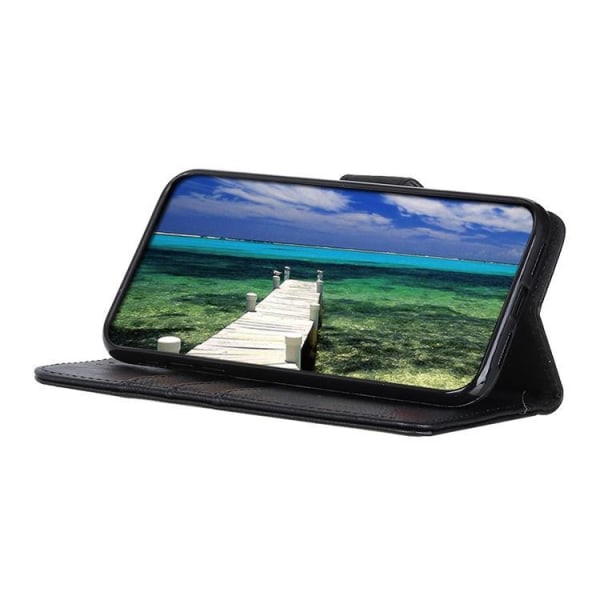 KHAZNEH Flip iskunkestävä lompakkokotelo Galaxy A53 5G - musta