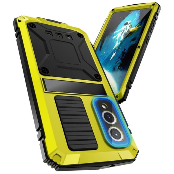 R-JUST Mobilskal till Galaxy S25 Edge PC + Silikon + Metall - Gul
