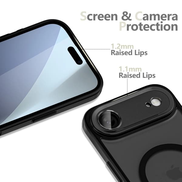 Tech-Protect iPhone Air Magsafe telefontaske med kameradæksel - sort Svart