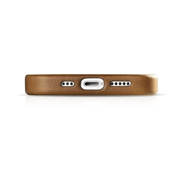 iCarer iPhone 14 Skal Magsafe Äkta Läder Oil Wax - Ljusbrun